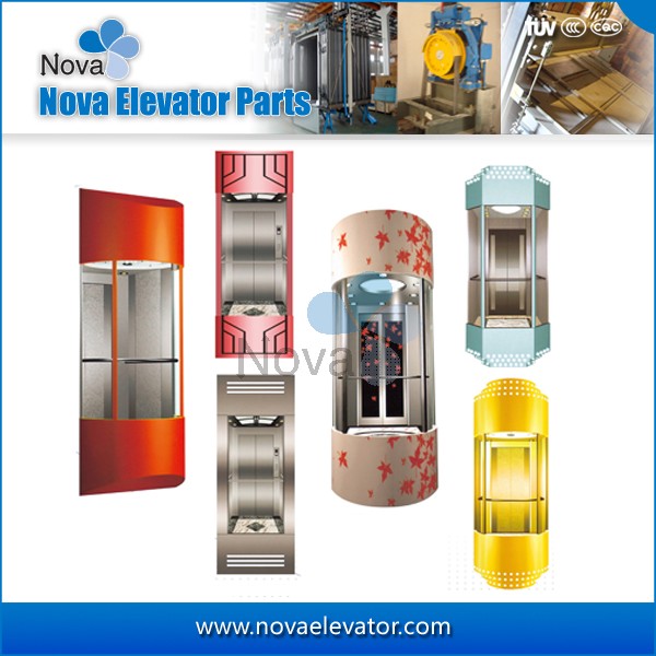 800kg 1000kg Customized Elevators Components, Panoramic Elevator
